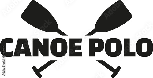 Canoe polo crossed paddles