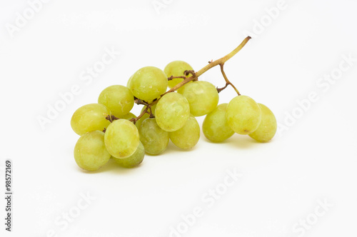 White grapes on a white background