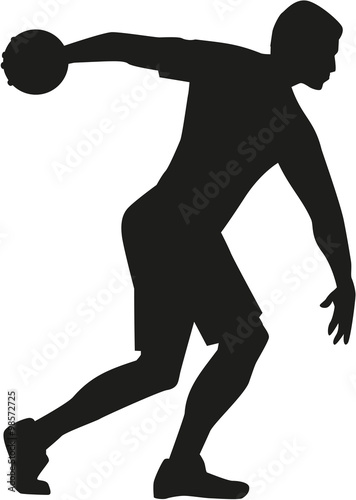 Discus thrower silhouette