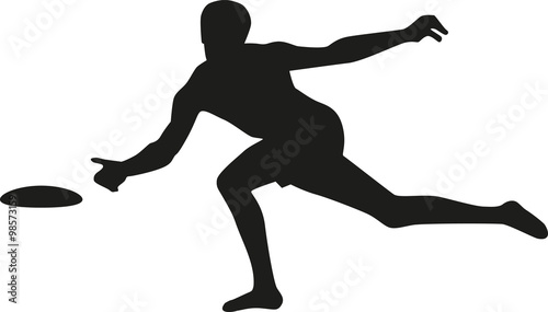 Silhouette of frisbee player