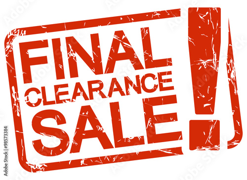 red stamp with text final clearance sale !