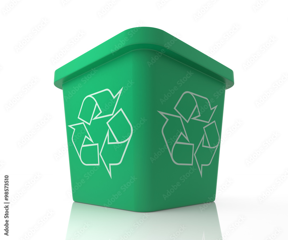 Recycle Bin with Recycle Sign Recycle Bin with Recycle Sign