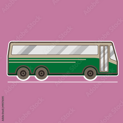 Travel Bus, transportation vehicles, Flat style vector illustration