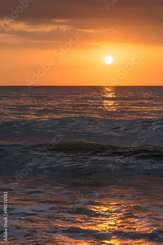sunset andaman sea , selective focus , copy space