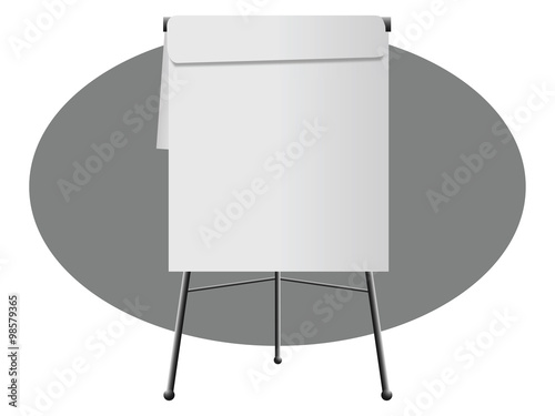cartoon vector illustration of a flip chart
