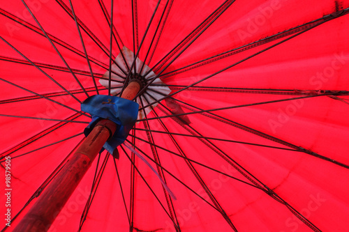 red umbrella background.
