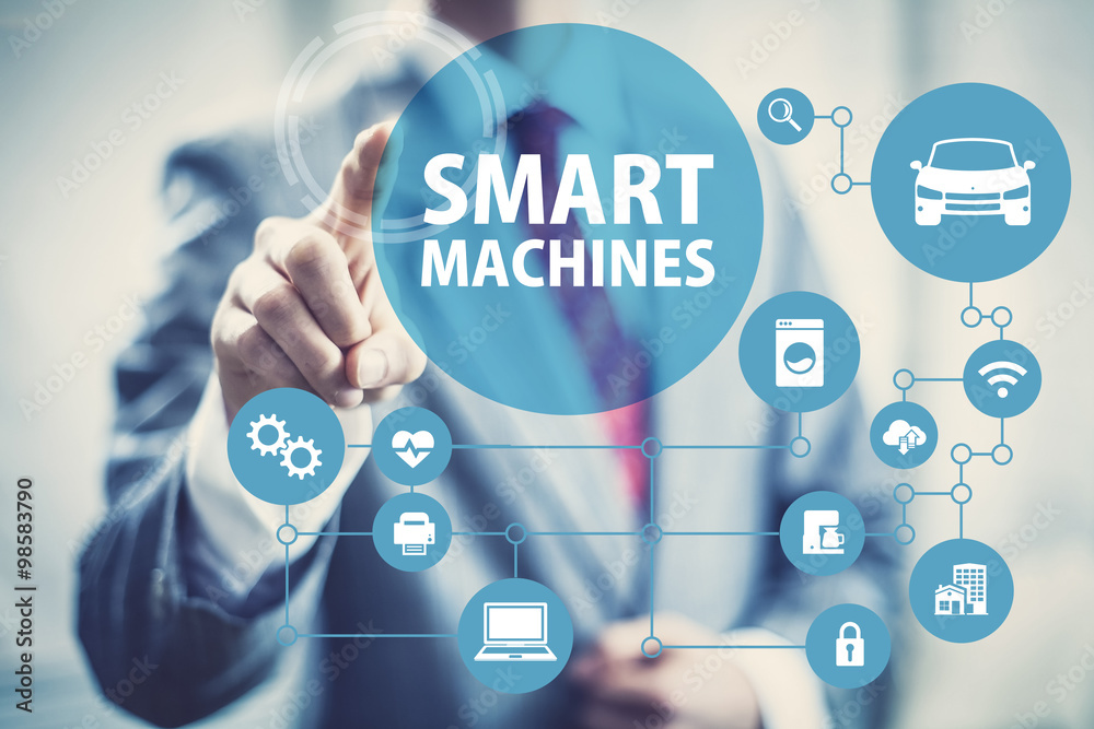 Smart machines concept image of intelligent devices and network. Smart machines concept image of intelligent devices and network.
