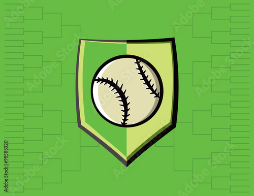 Baseball Emblem and Tournament Background