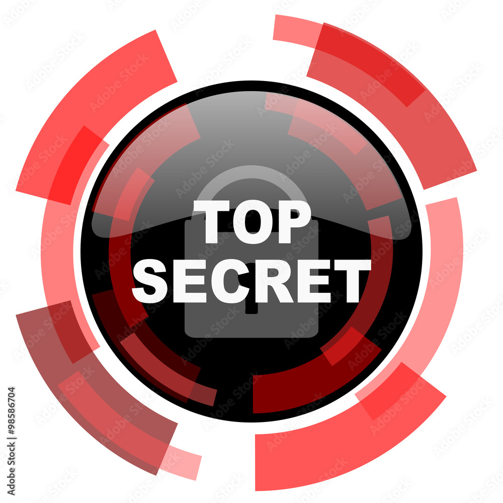 top seret red modern web icon