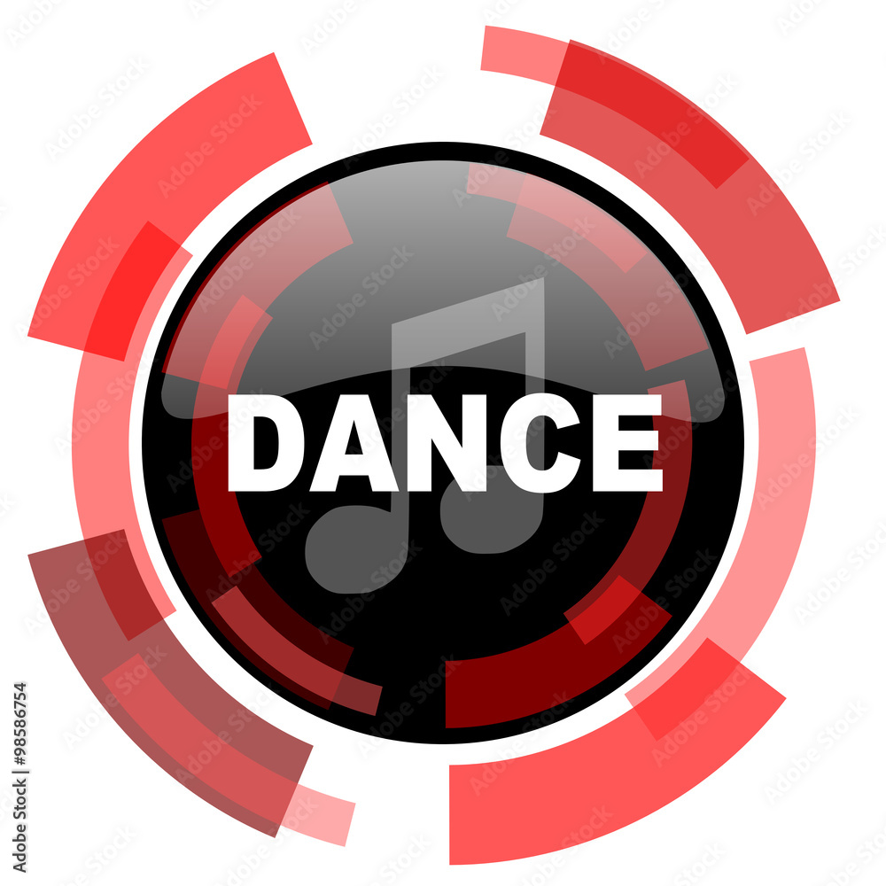 dance music red modern web icon dance music red modern web icon