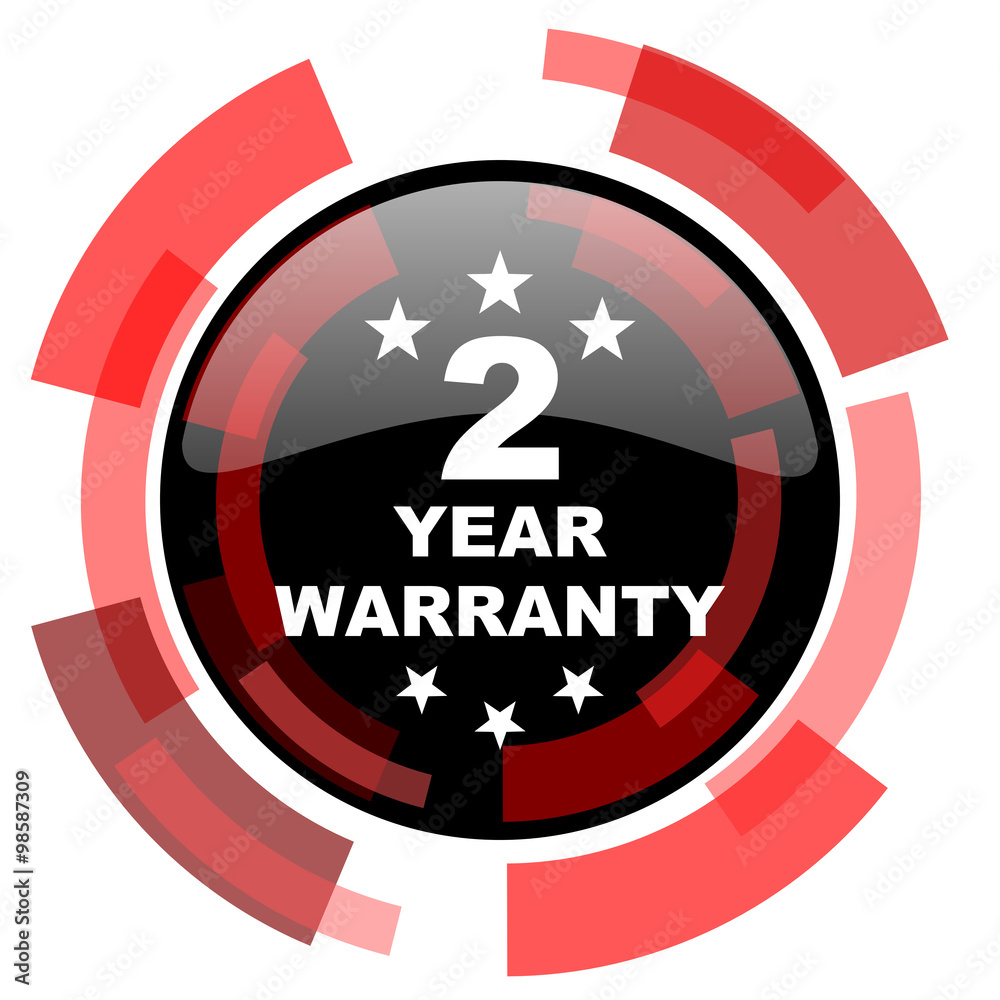 warranty guarantee 2 year red modern web icon warranty guarantee 2 year red modern web icon