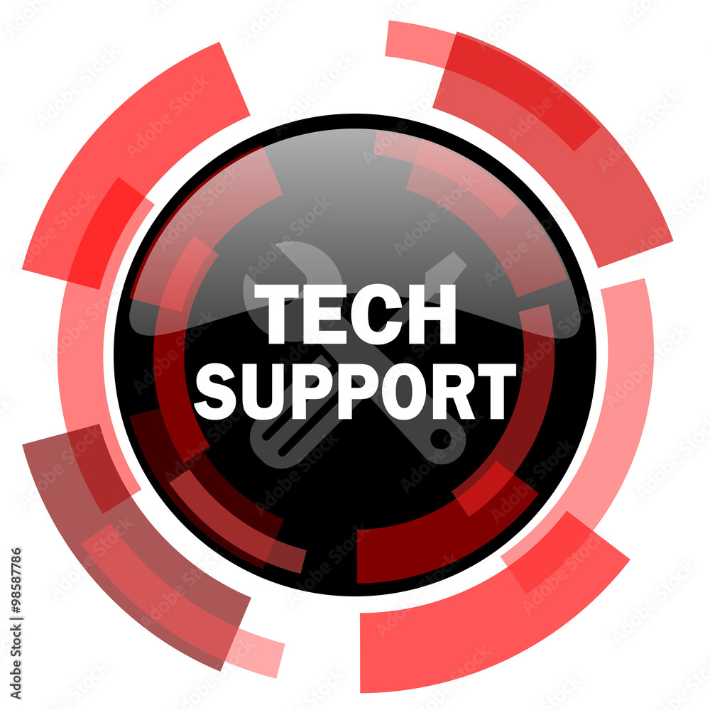 technical support red modern web icon technical support red modern web icon