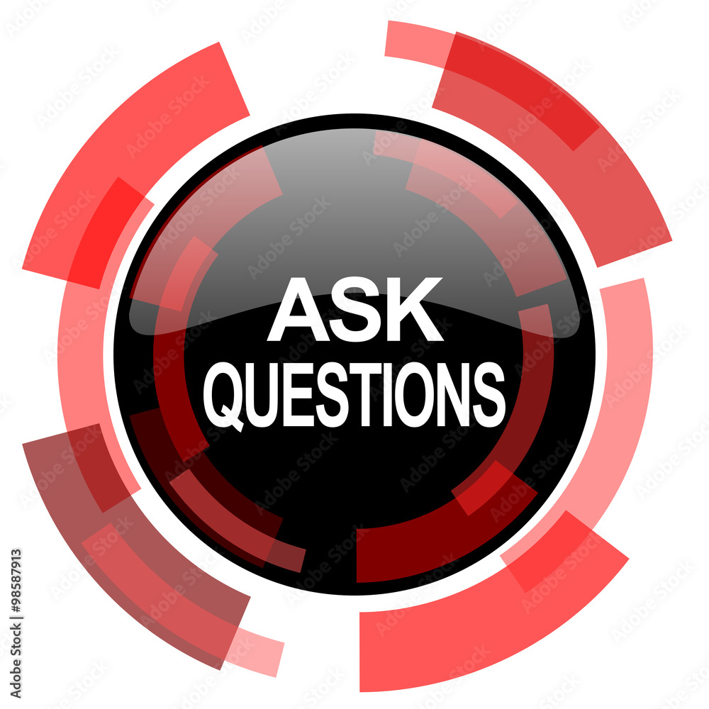 ask questions red modern web icon ask questions red modern web icon