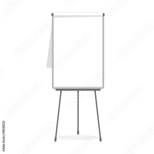 Simple flipchart vector template isolated on white.