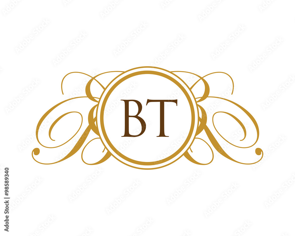 BT Luxury Ornament Initial Logo BT Luxury Ornament Initial Logo