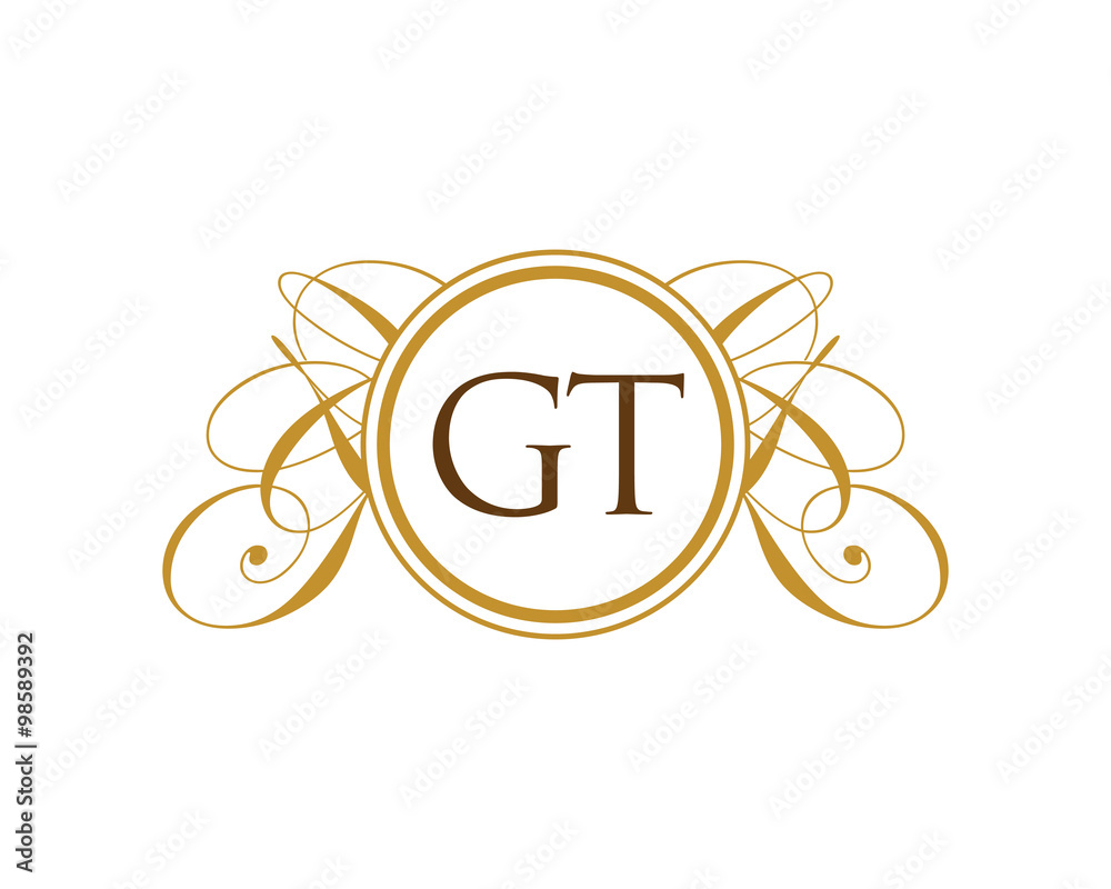 GT Luxury Ornament Initial Logo GT Luxury Ornament Initial Logo