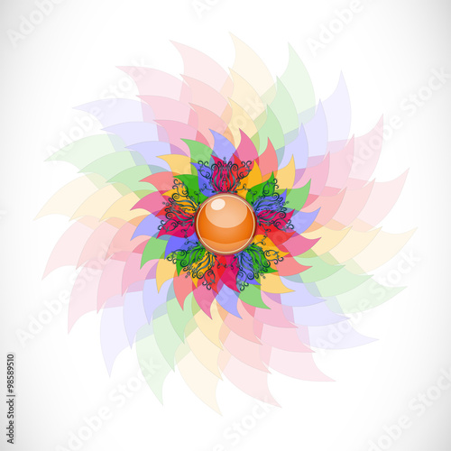 Abstract transparent background with broach.