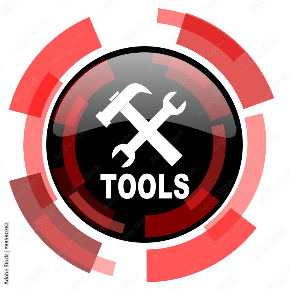 tools red modern web icon tools red modern web icon