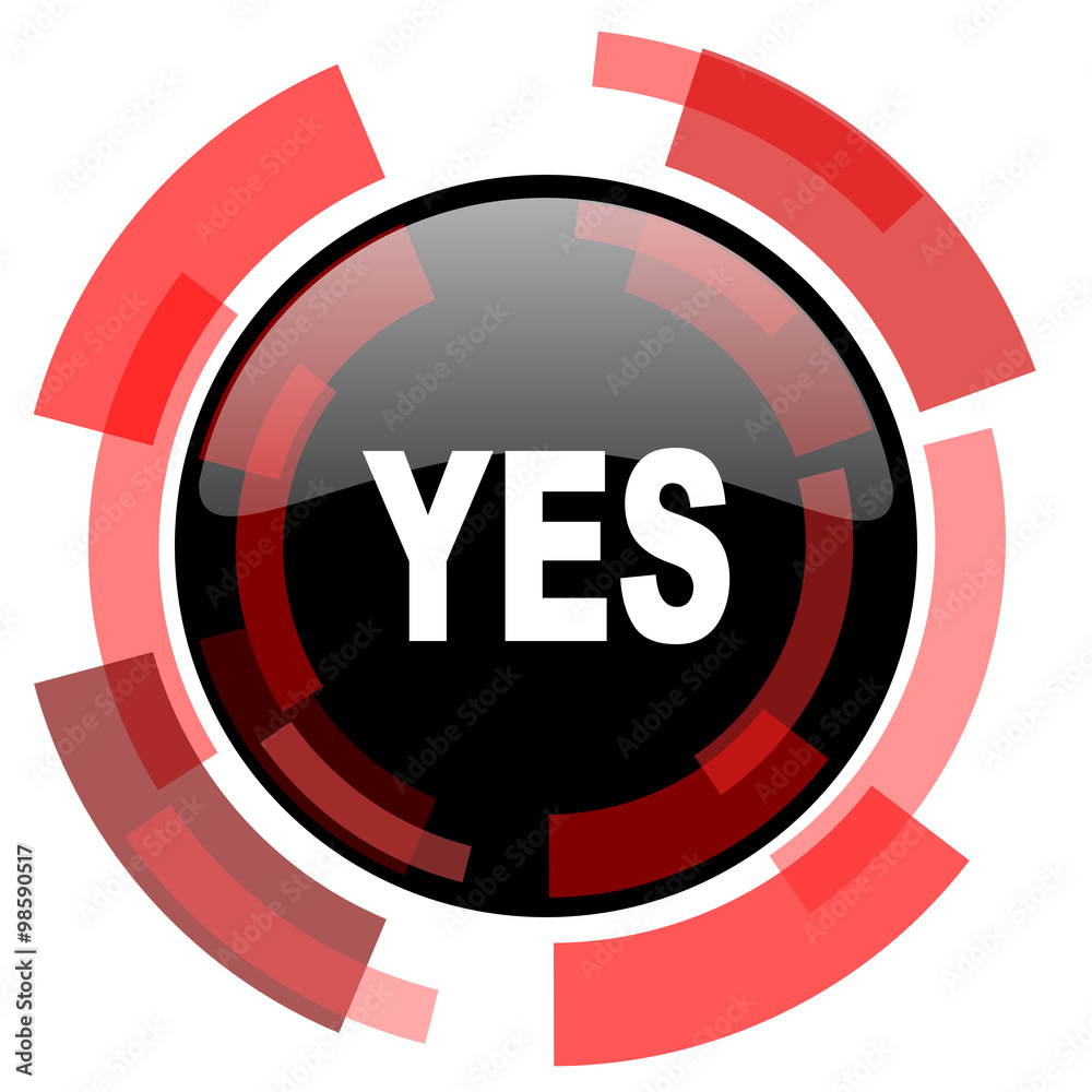 yes red modern web icon yes red modern web icon