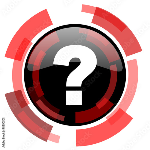 question mark red modern web icon