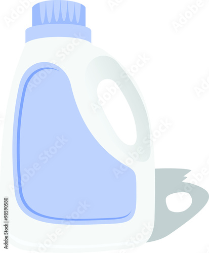 Blue detergent bottle