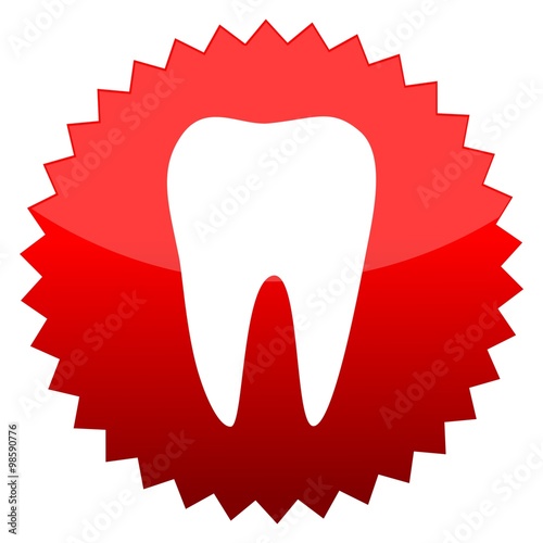 Red sun sign tooth
