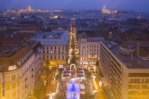 Photography Budapest At Twillight Skyline - Basilica Xmas Fair