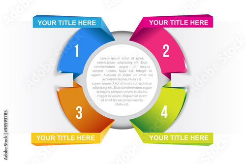 Vector circle graph for infographic