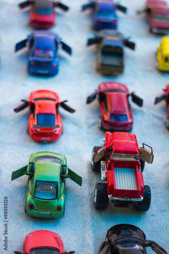 Obraz premium Bigfoot red toy car.