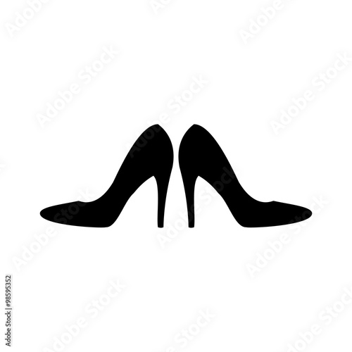 Women sign. Women's shoe icon. High heels shoe symbol. Vector il