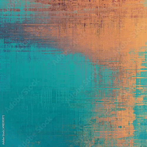 Vintage texture for background. With different color patterns  brown  red  orange   blue  cyan