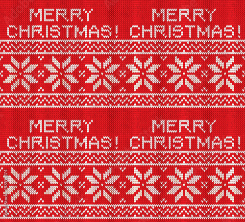 Christmas nordic seamless knitting illustration