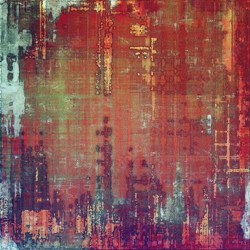 Old antique texture (for background). With different color patterns: red (orange); cyan; purple (violet); pink