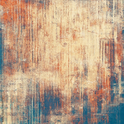 Antique vintage texture, old-fashioned weathered background. With different color patterns: yellow (beige); brown; red (orange); blue