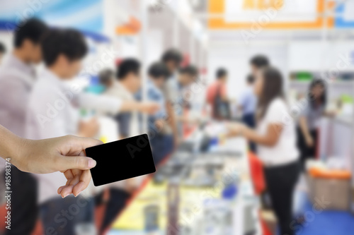 Wallpaper Mural Hand hold blank business card or credit card Torontodigital.ca