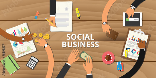 social business entrepreneurship concept graph data