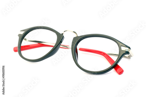 Image of eyeglasses on a white background