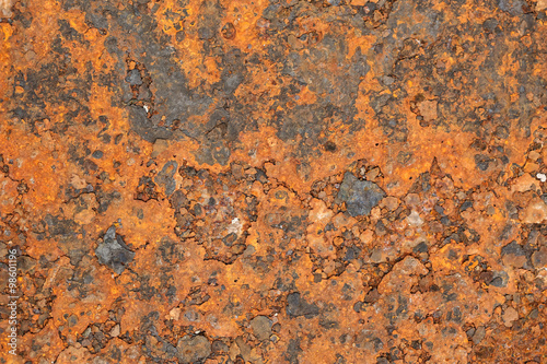Rust on the steel floor