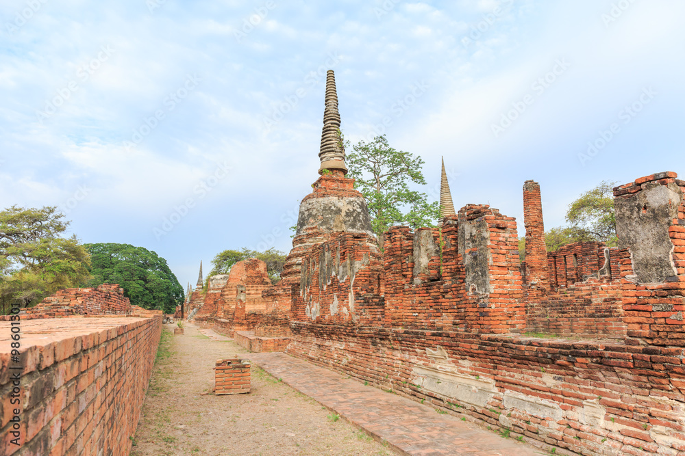 Obraz premium Wat Phrasrisanpetch temple in the city of Ayutthaya Historical P