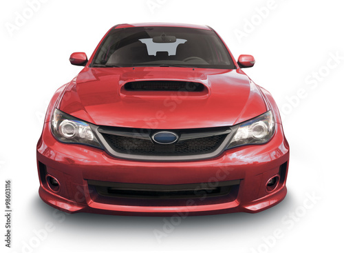 Front of Red Sports Car