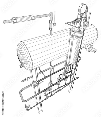  Picture of heat exchanger on white