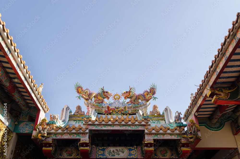 China Dragon, Chinese temple in Thailand. China Dragon, Chinese temple in Thailand.