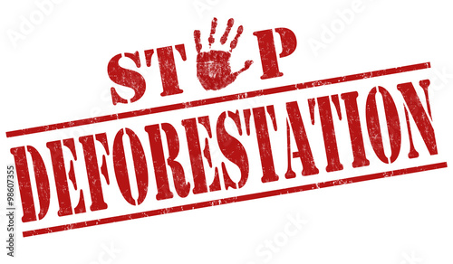 Stop deforestation stamp