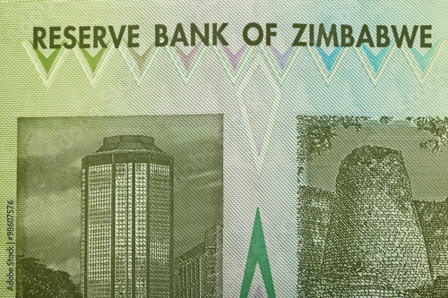 Zimbabwe twenty billion dollars banknote photo