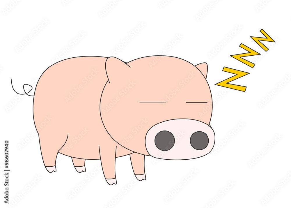 Obraz premium cooltree1512_동물캐릭터_ 돼지