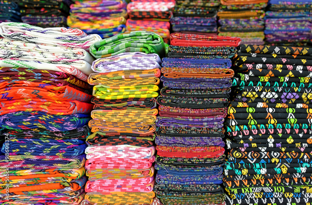 coloured textiles