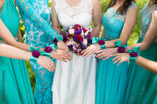 Close up of bride