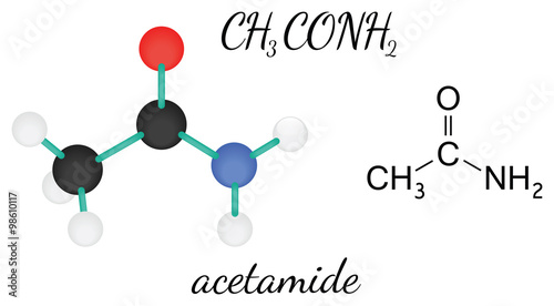 C2H5NO acetamide molecule