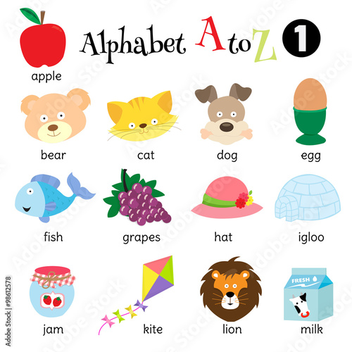 Tableau sur toile Examples of pictures starting from A to M