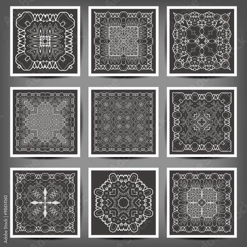 Set of elegant floral monogram design templates for one or two letters .